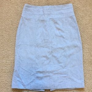 Blue pencil skirt
